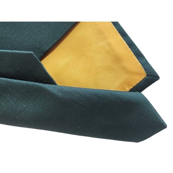 Dark Green Polyester Textured Men's Tie RN 16861 Union Made, ACWA #108 - Picture 9 of 10